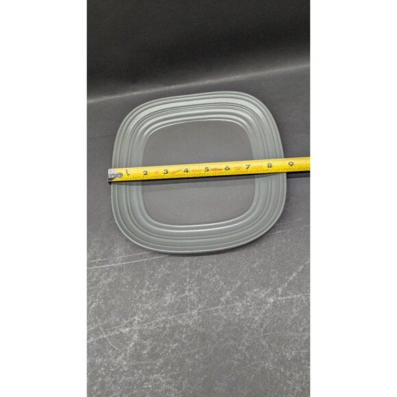 Mikasa Swirl Square Graphite Gray Salad Plate 8 3/4" Modern Design - Picture 2 of 8